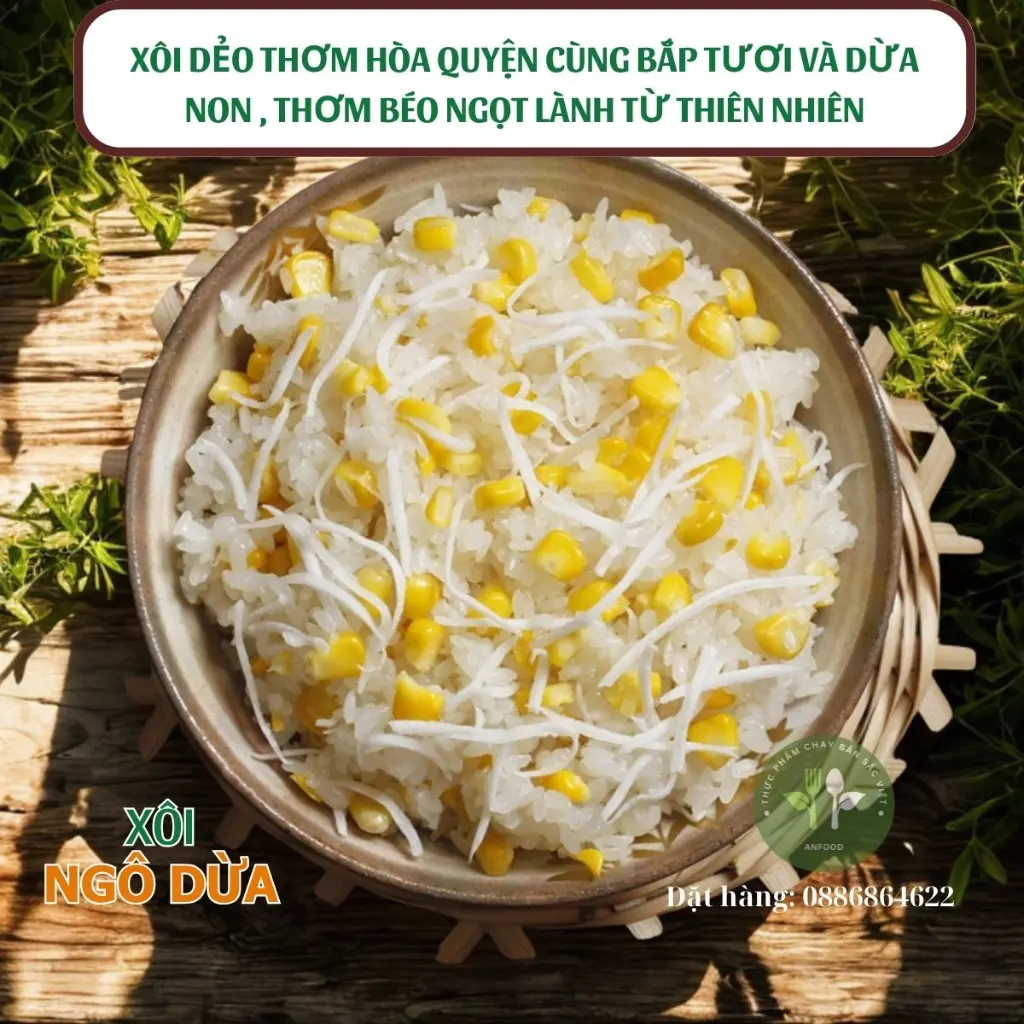 Xôi ngô dừa Nam bộ