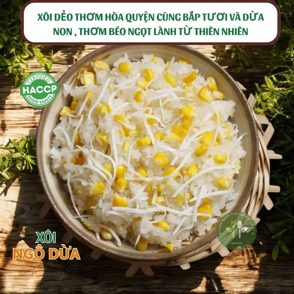 Xôi ngô dừa Nam bộ