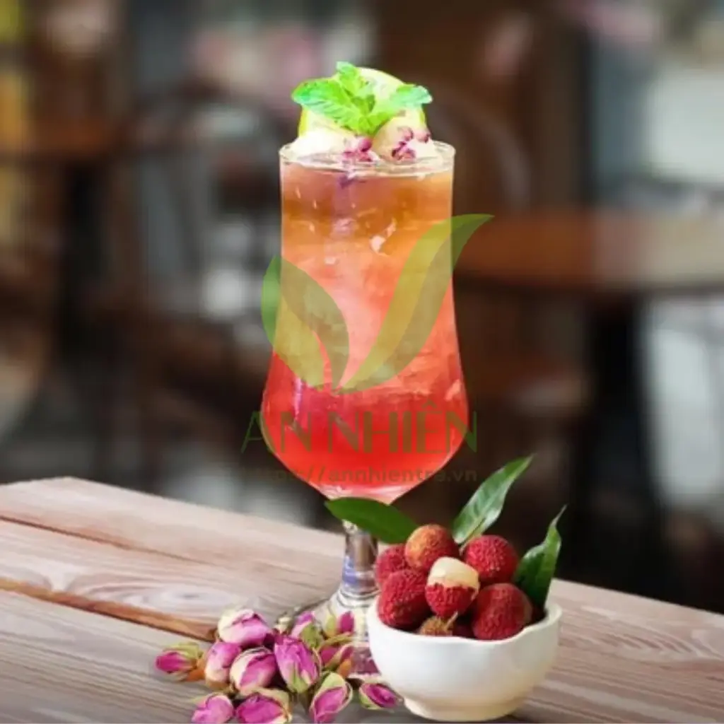 Set Trà vải hoa hồng