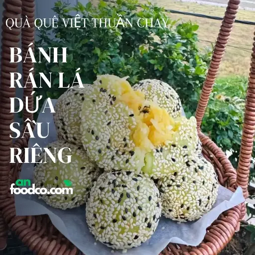 Bánh rán lá dứa sầu riêng