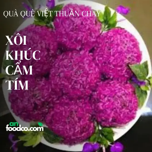Xôi khúc cẩm tím chay